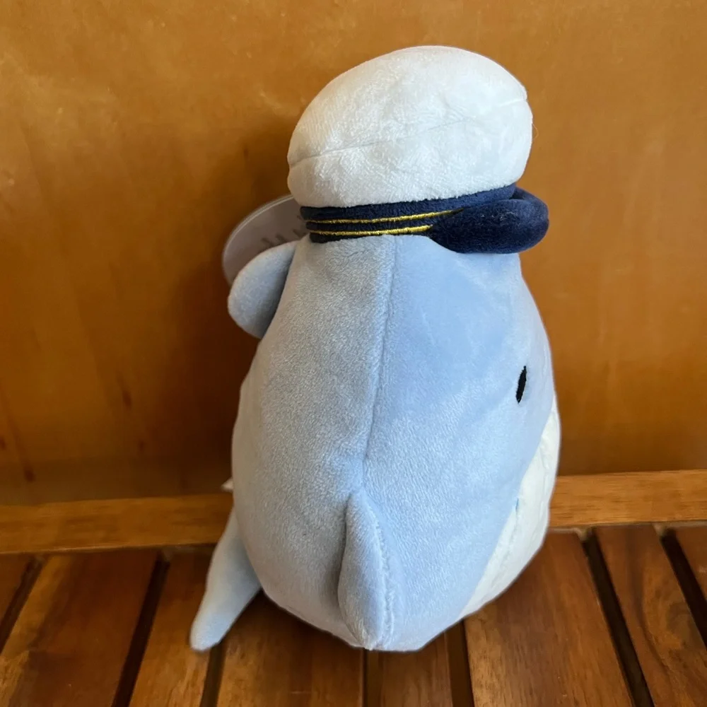 🟡NWT 5” Samir Whale Sailor Hat Squishmallow navy nautical anchor cap sea life - Picture 3 of 5